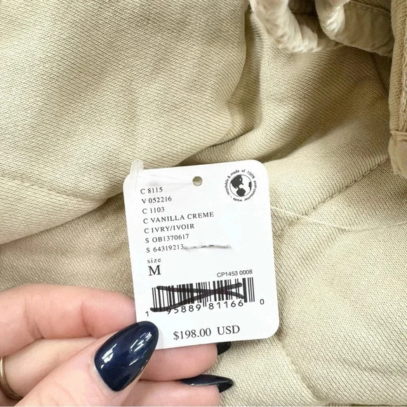 NWT Free People Dolman Jacket Quilted Knit Bomber Oversized Vanilla Cream Large - Picture 10 of 14